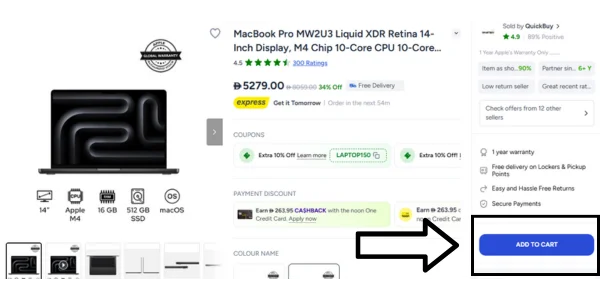 Add Items to Noon Cart